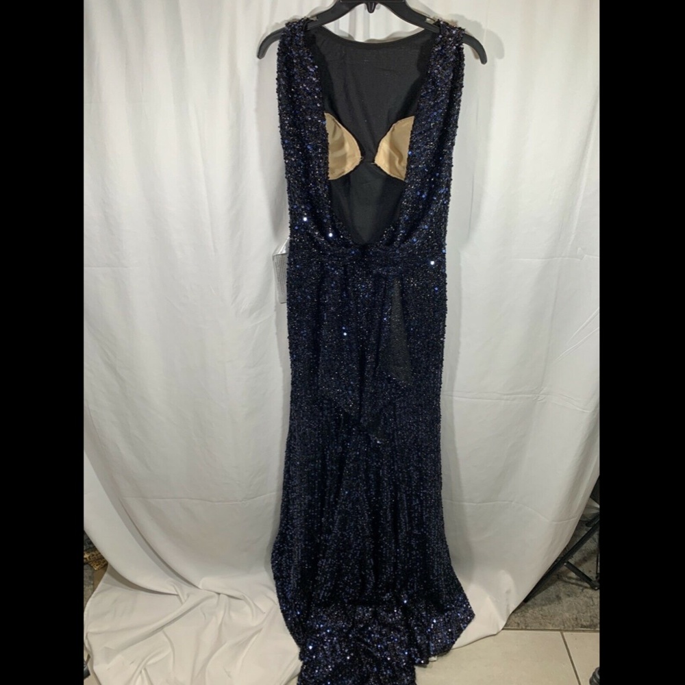 NEW IENNA for Mac Duggal Sequin Drape Back Gown - Picture 7 of 12